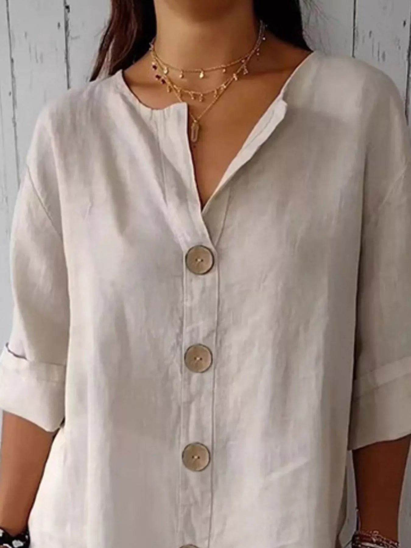 Casual Loose Button - Down Shirt