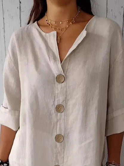 Casual Loose Button - Down Shirt