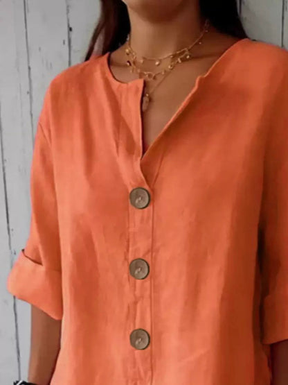Casual Loose Button - Down Shirt