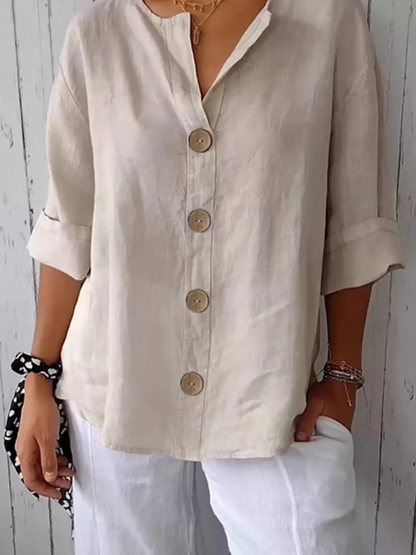 Casual Loose Button - Down Shirt