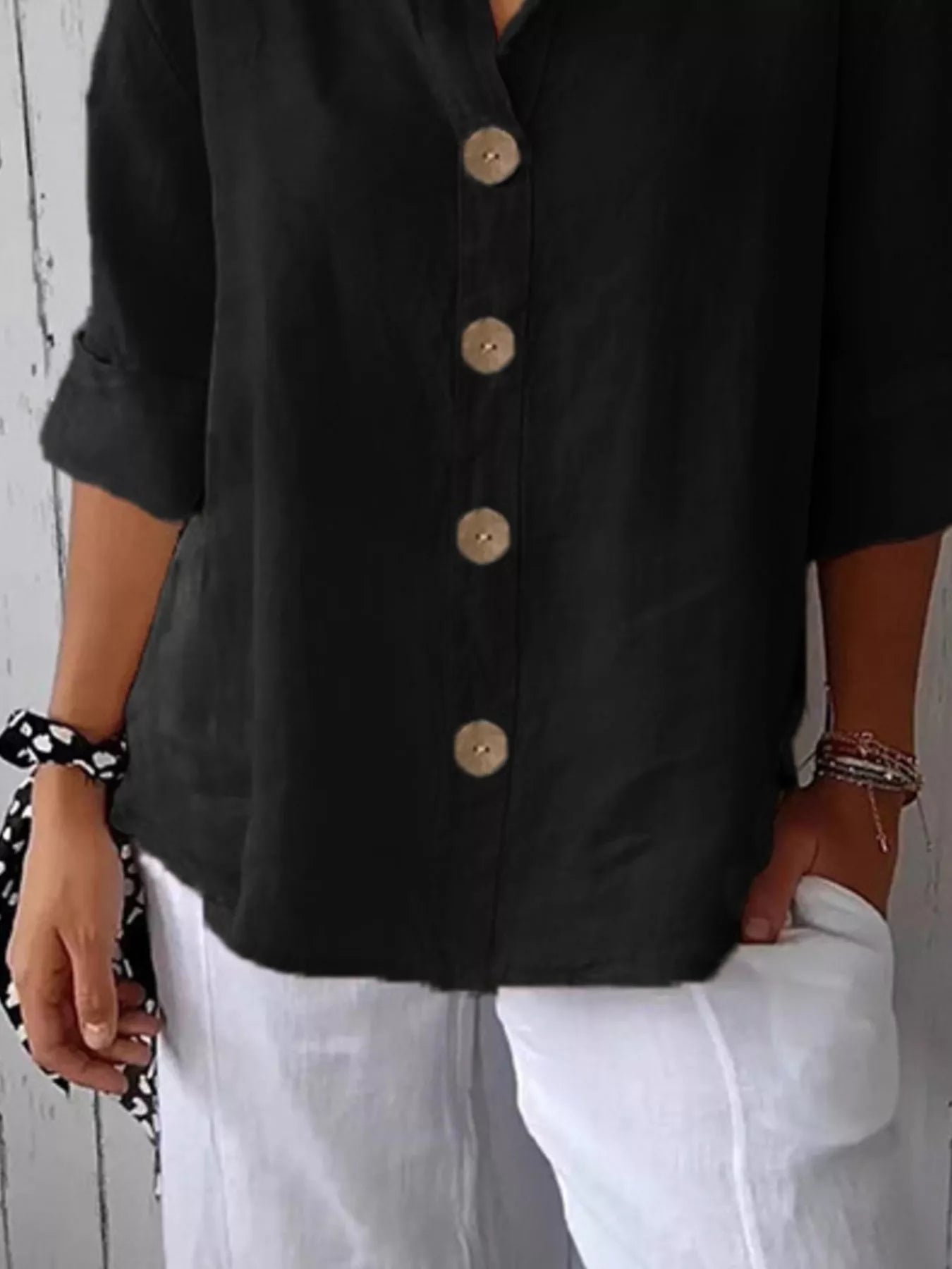 Casual Loose Button - Down Shirt