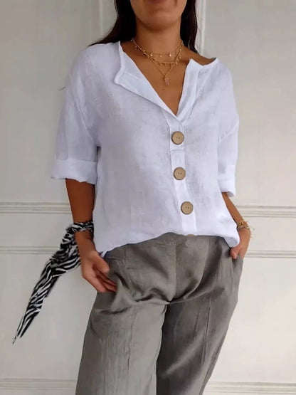 Casual Loose Button - Down Shirt