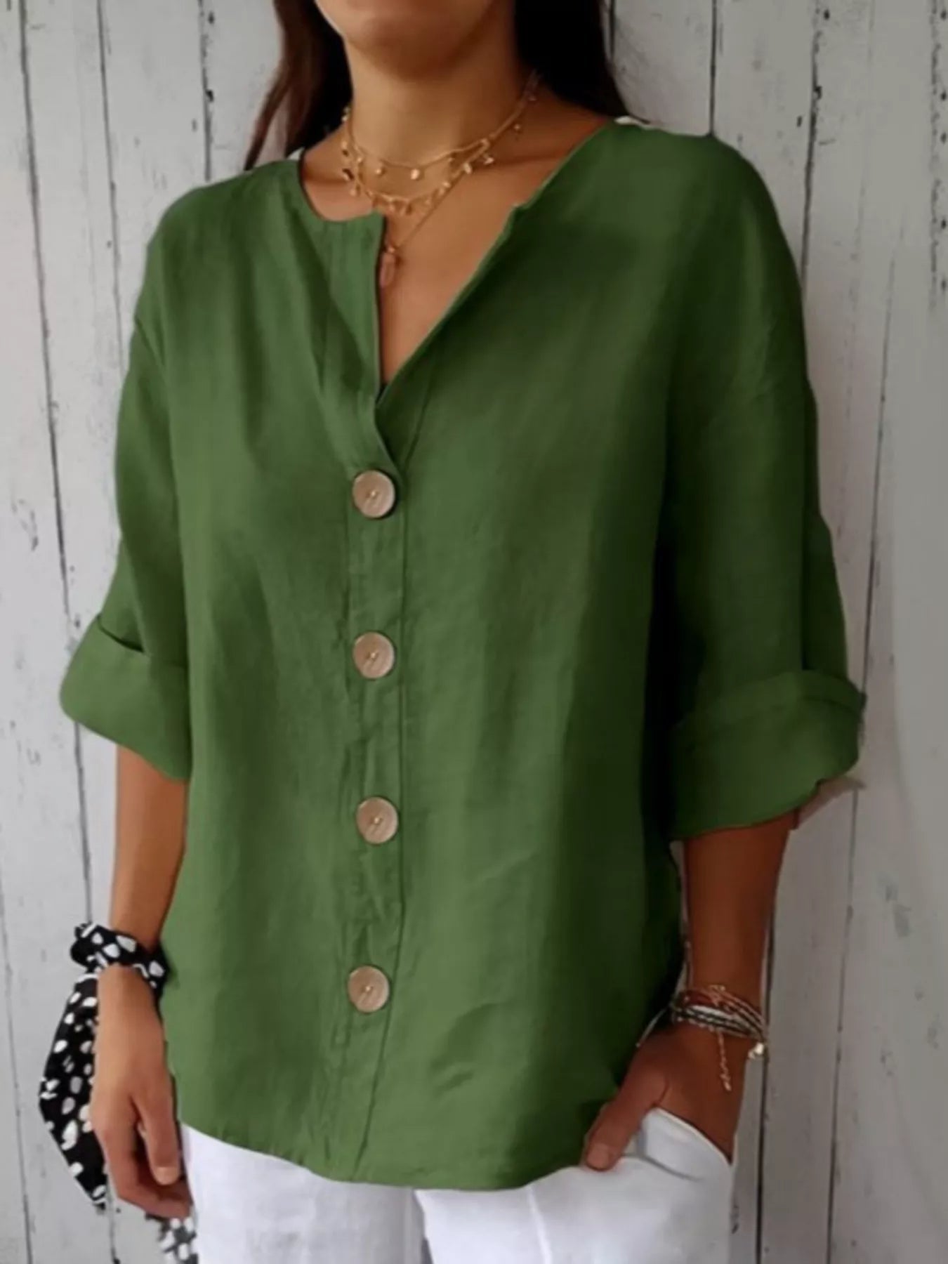 Casual Loose Button - Down Shirt