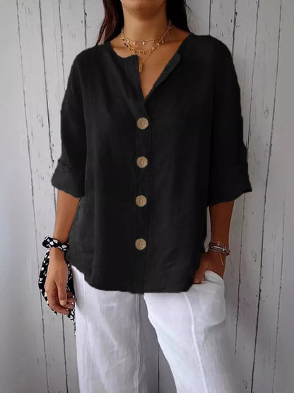 Casual Loose Button - Down Shirt