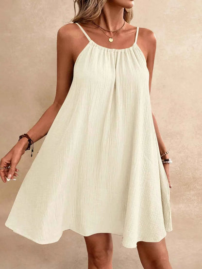 Casual Loose Spaghetti Strap Mini Dress