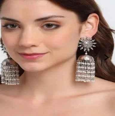 Chakra Jhumka With Pearls