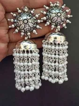 Chakra Jhumka With Pearls