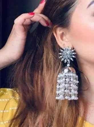 Chakra Jhumka With Pearls