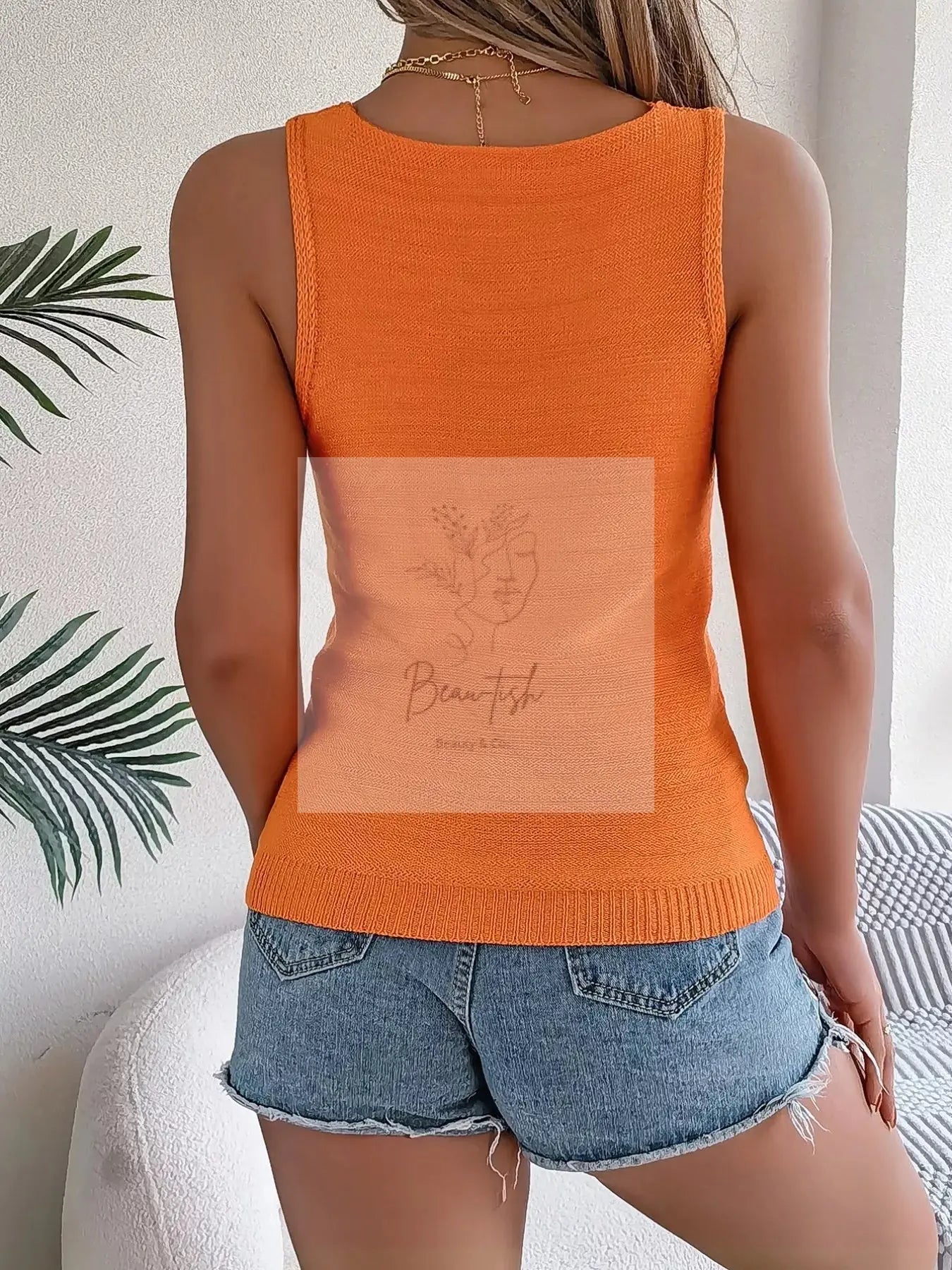 Chic Knitted V-Neck Sleeveless Sweater Vest