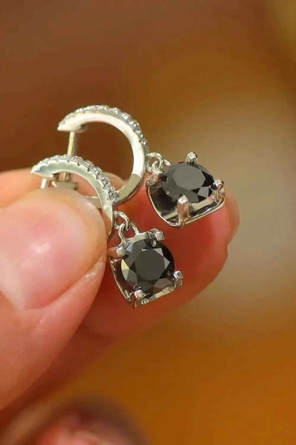 Circle Shape Rhinestone Alloy Earrings