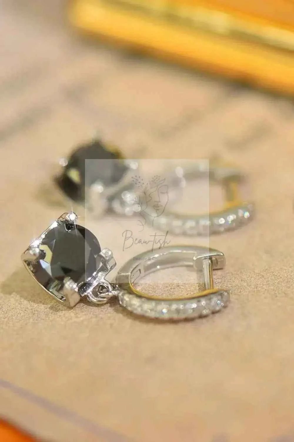 Circle Shape Rhinestone Alloy Earrings