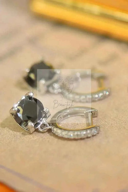 Circle Shape Rhinestone Alloy Earrings