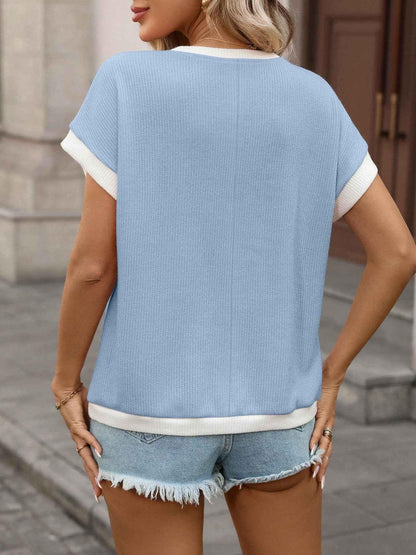 Contrast Trim Short Sleeve T-Shirt