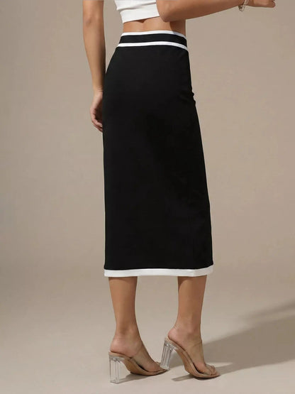 Contrast Trim Skirt