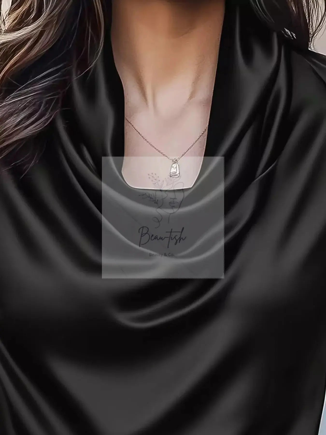 Cowl Neck Satin Blouse