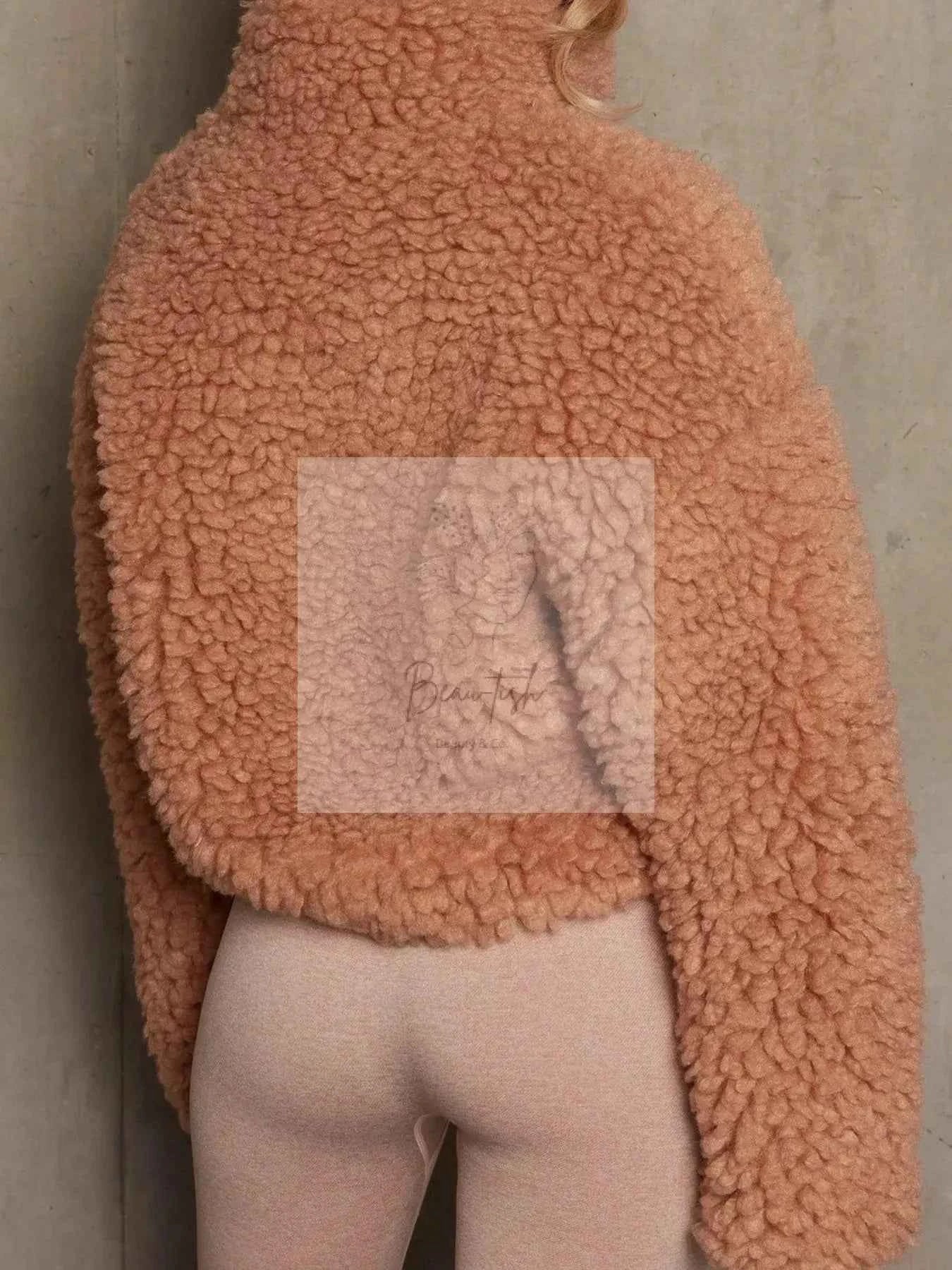 Cozy Zip Up Cropped Sherpa Jacket