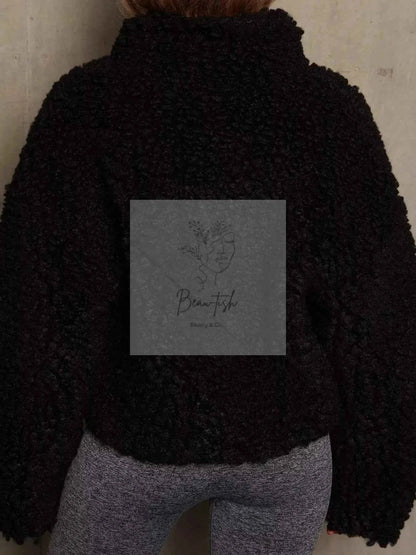 Cozy Zip Up Cropped Sherpa Jacket
