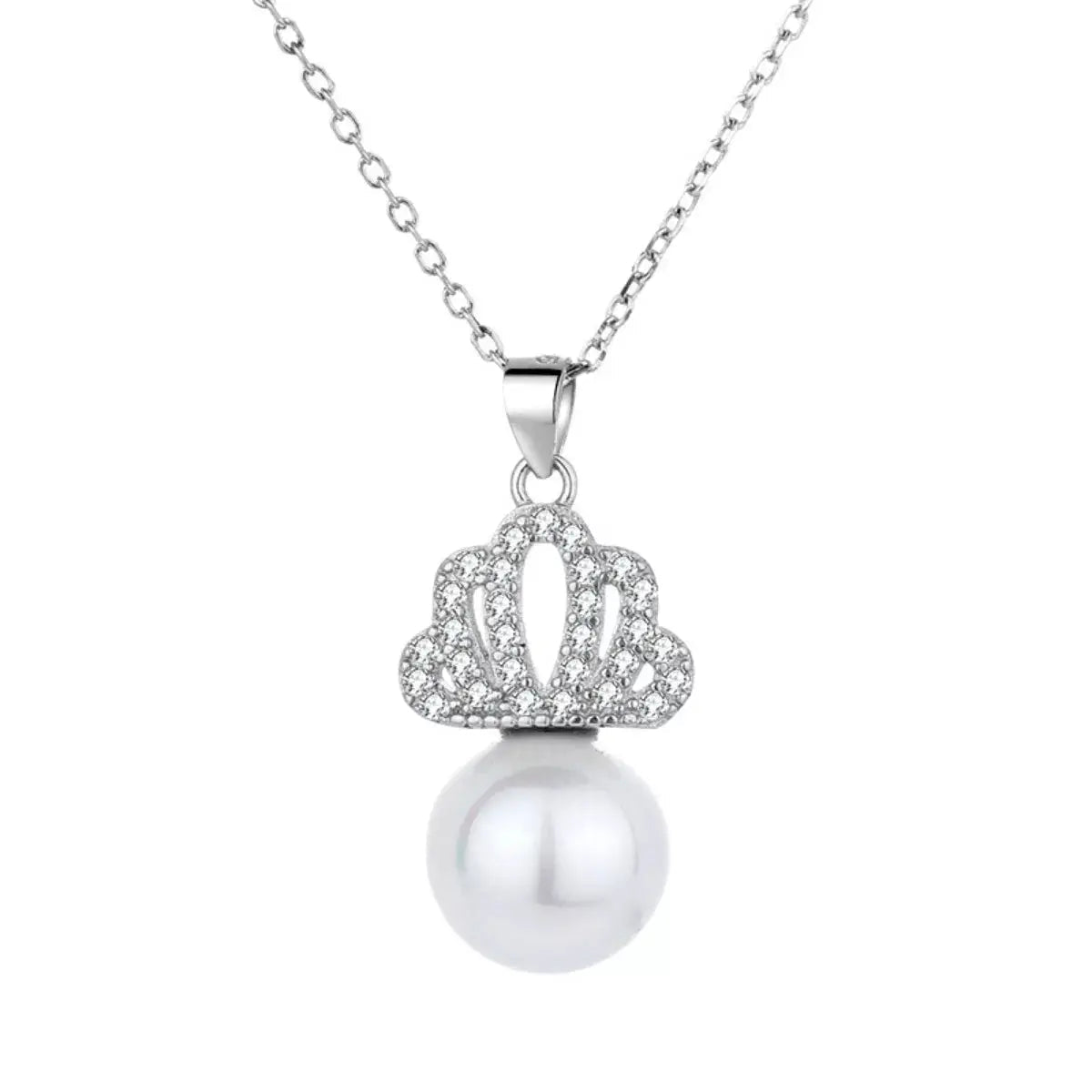 Crown Pearl Pendant Necklace