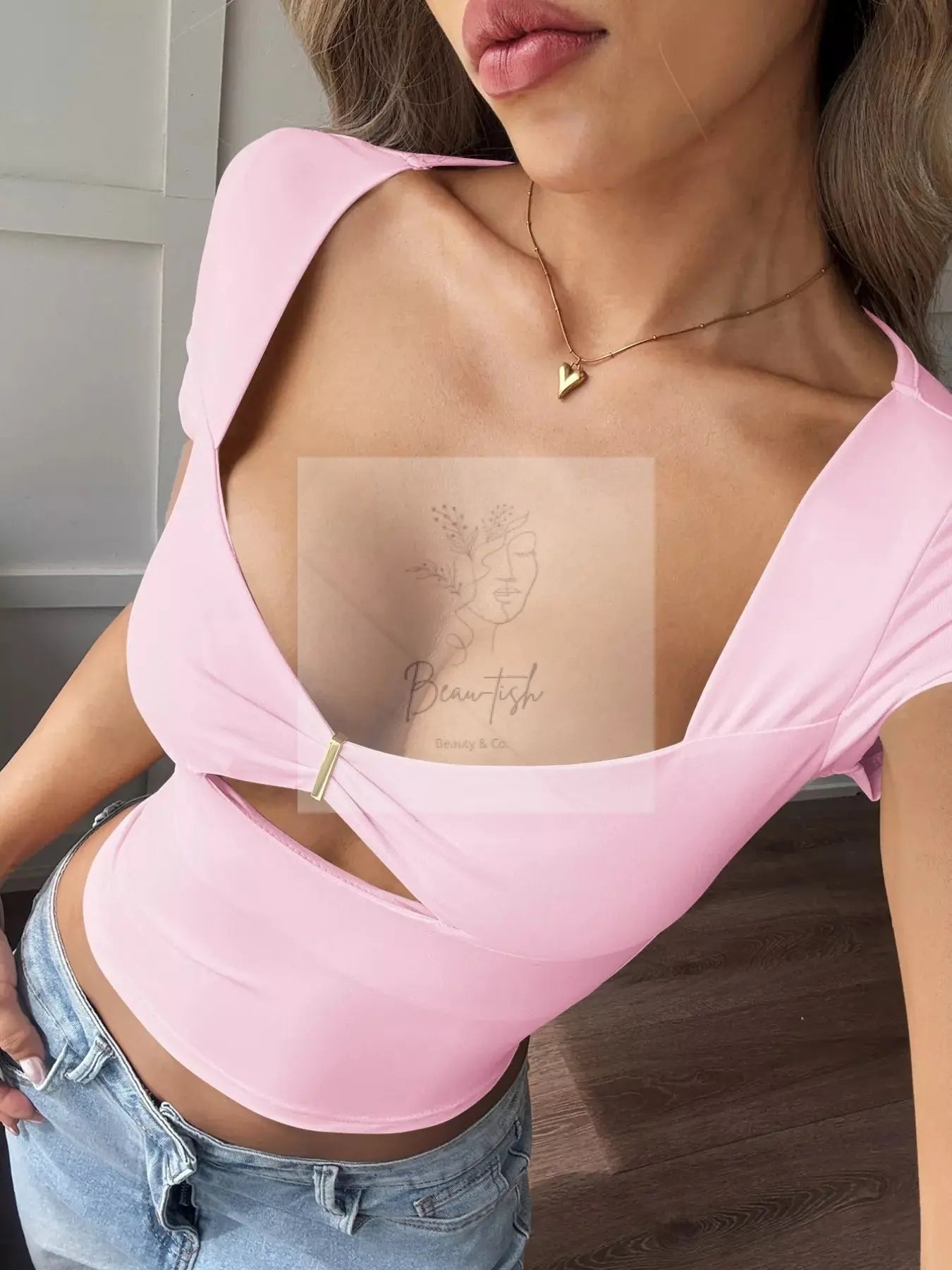 Cutout Slim - Fit Short Sleeve T-Shirt