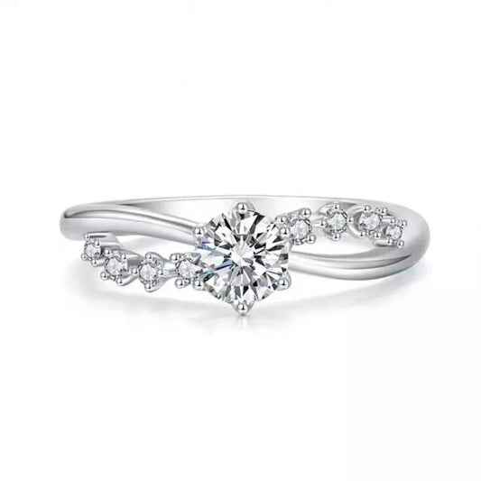 925 Sterling Silver Zircon Ring