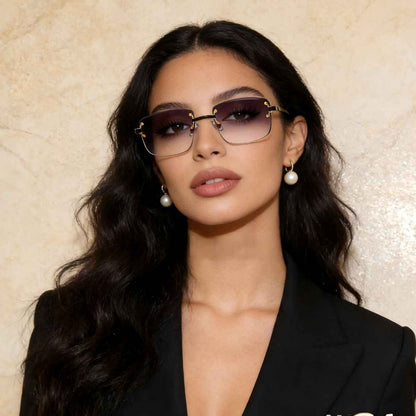 Rimless Gradient Tinted Sunglasses