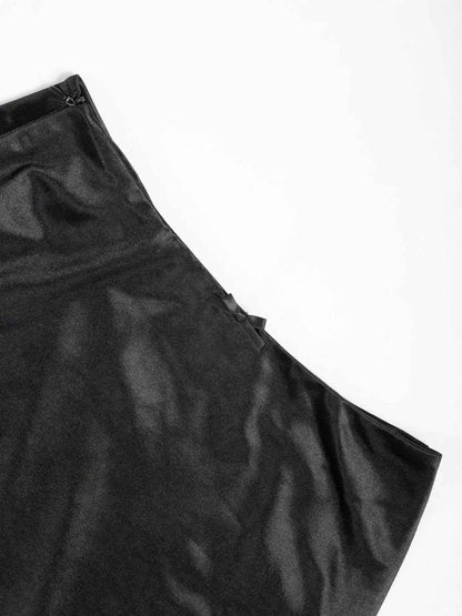 High Waist Satin Maxi Skirt