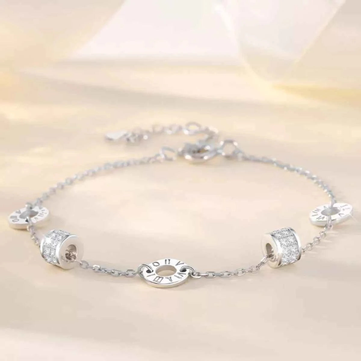 925 Sterling Silver Chain Geometric Bracelet