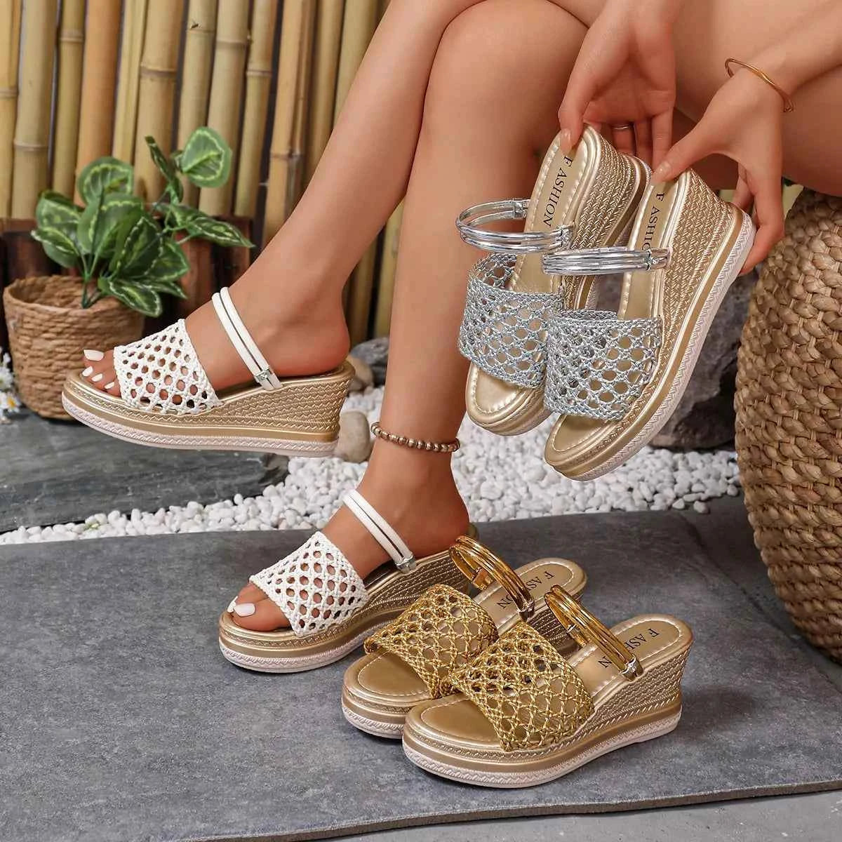 Open Toe Wedge Sandals