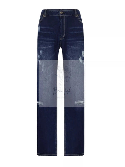 Distressed Loose Fit Jeans