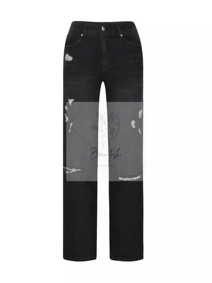 Distressed Loose Fit Jeans