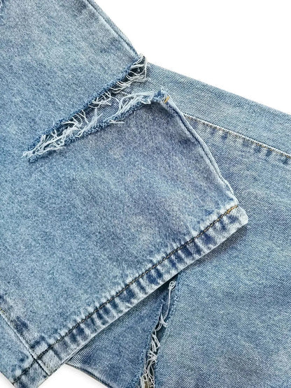 Distressed Wide Leg Jeans
