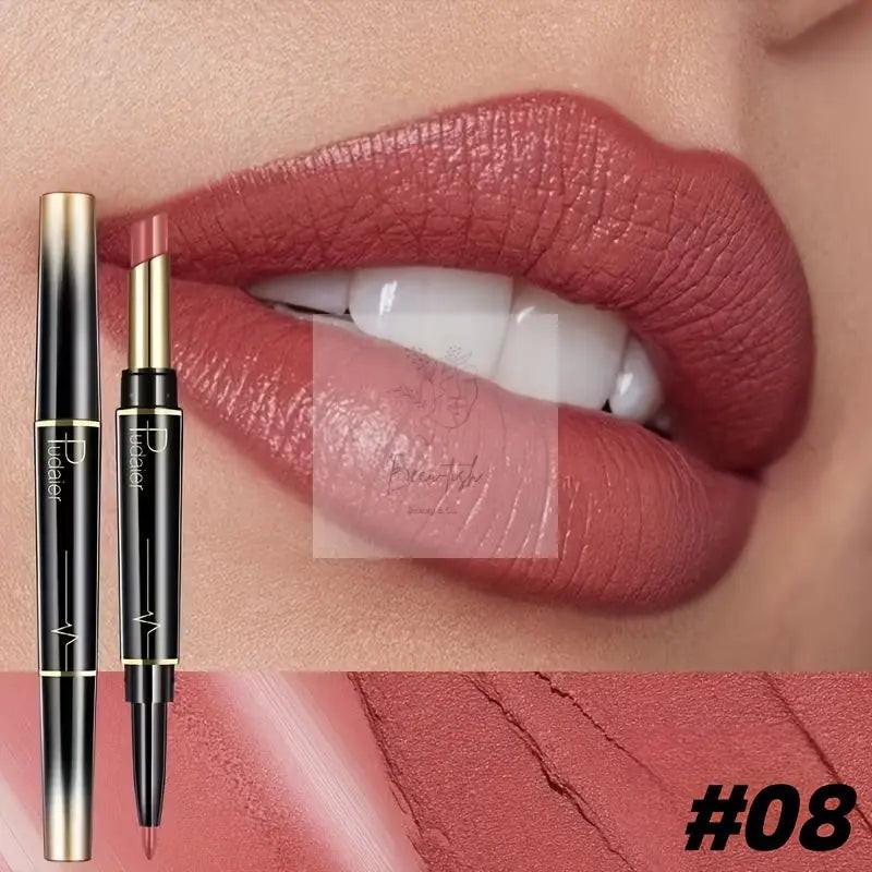 Double-Ended Lip Liner & Lipstick Pencil Lip Combo
