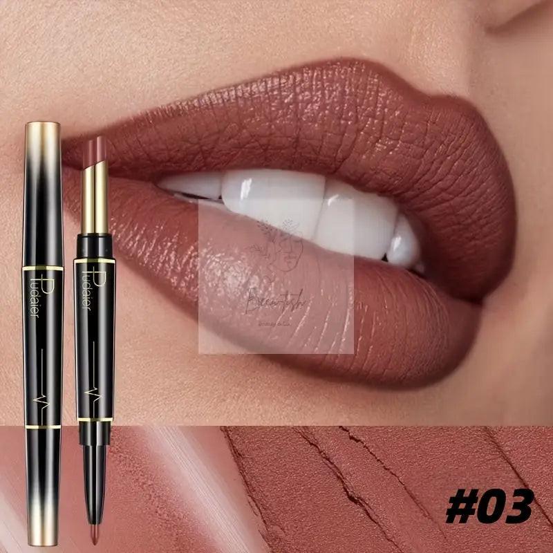 Double-Ended Lip Liner & Lipstick Pencil Lip Combo