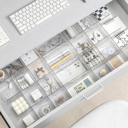 Drawer dividers with clips - Adjustable drawer divider - 2mm - Transparent