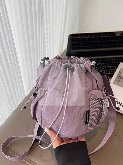 Drawstring Bucket Crossbody Bag