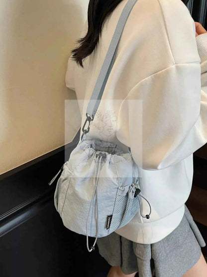 Drawstring Bucket Crossbody Bag