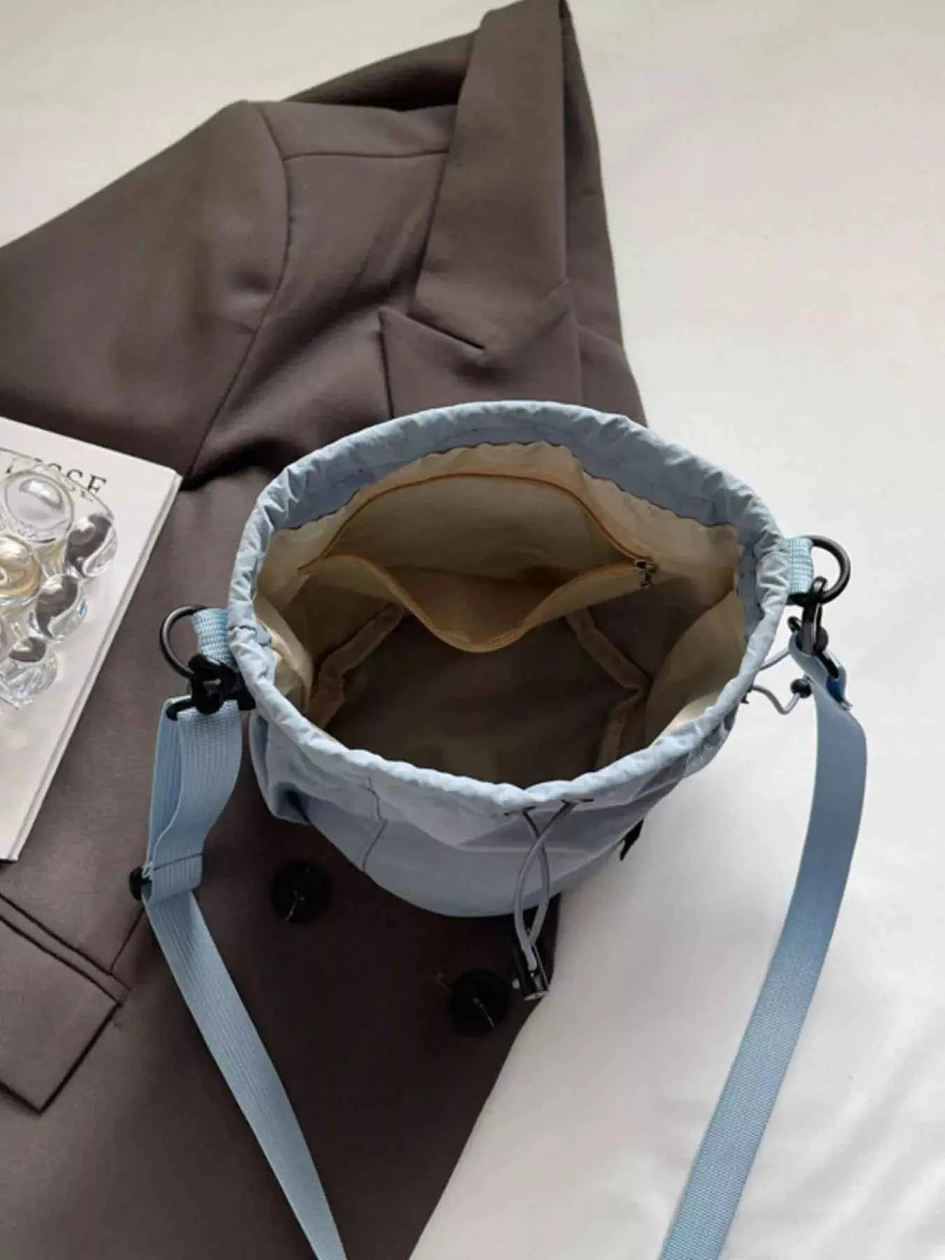 Drawstring Bucket Crossbody Bag