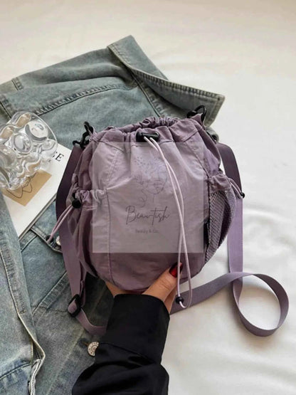 Drawstring Bucket Crossbody Bag