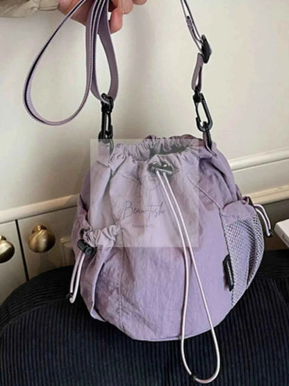 Drawstring Bucket Crossbody Bag