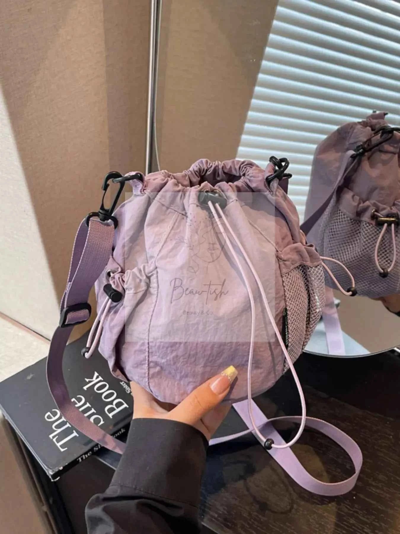 Drawstring Bucket Crossbody Bag