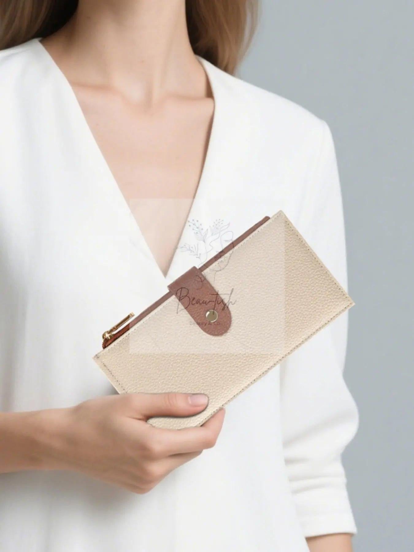 Dual Zipper Long Wallet