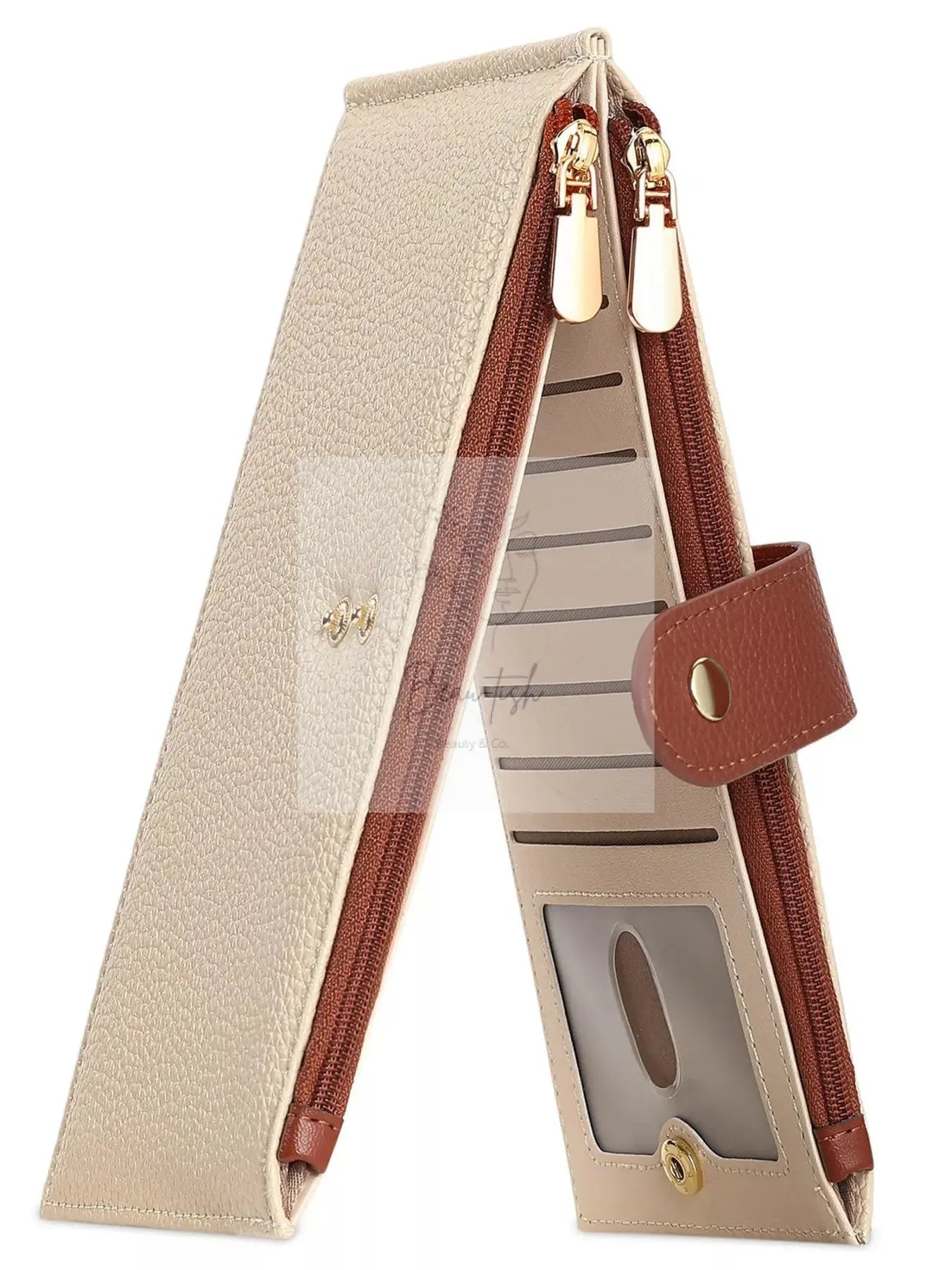 Dual Zipper Long Wallet