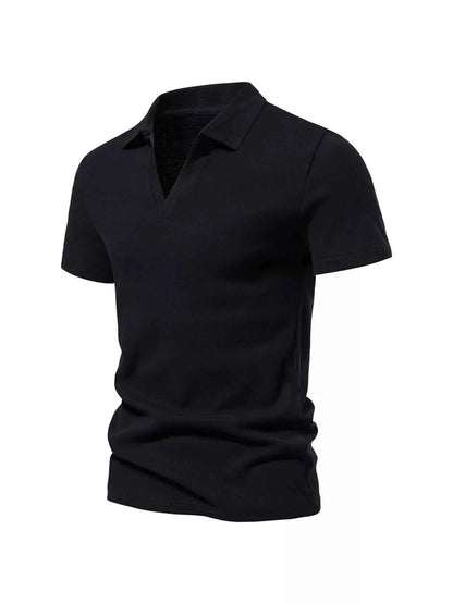 Men's Plus Size Casual Notched Short Sleeve Polo