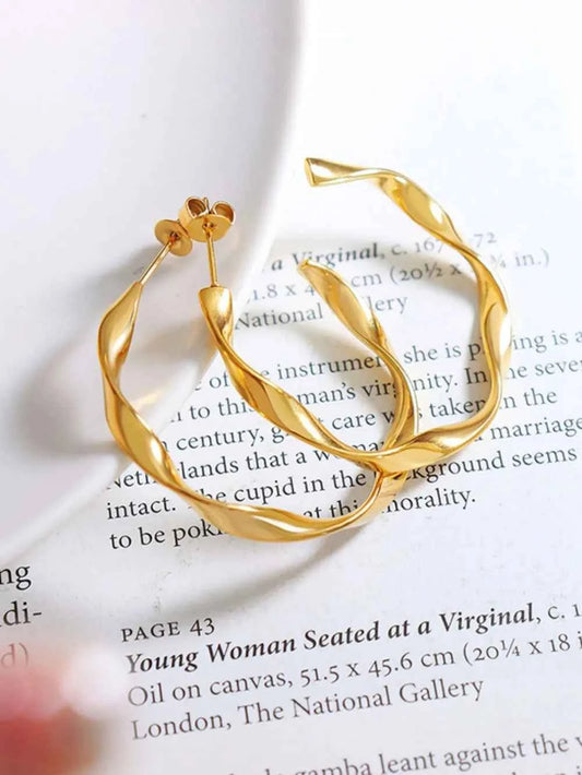Titanium Steel C-Hoop Earrings
