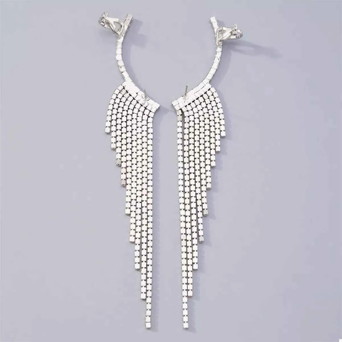 Rhinestone Fringe Earrings