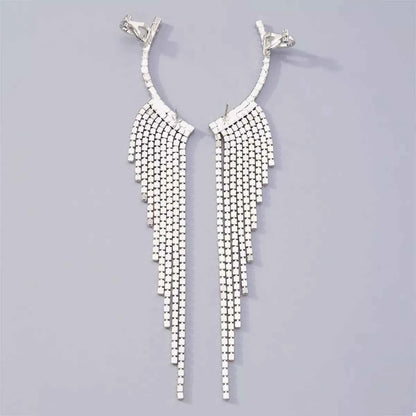 Rhinestone Fringe Earrings