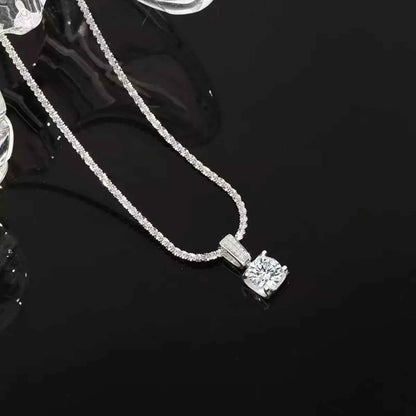 1 Carat 925 Sterling Silver Moissanite Necklace
