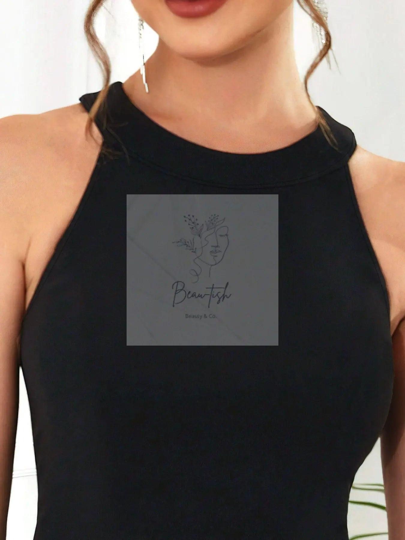 Elegant High-Low Hem Sleeveless Dress