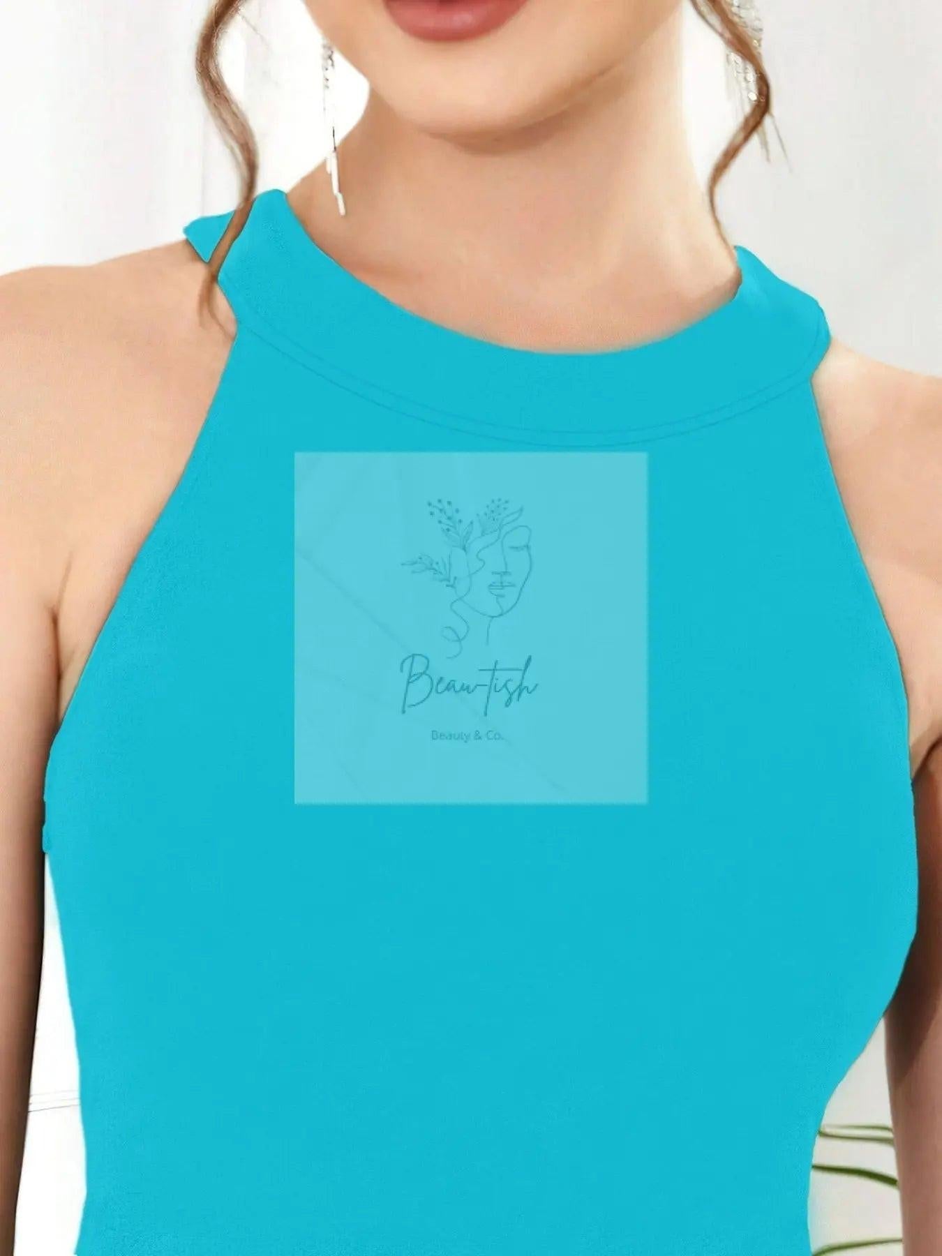 Elegant High-Low Hem Sleeveless Dress