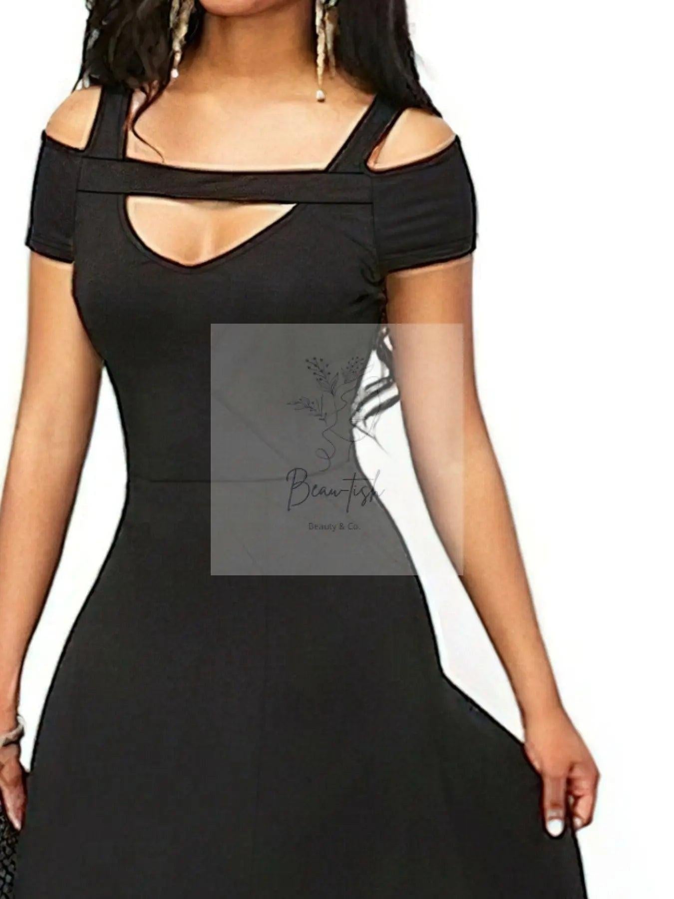 Elegant Off-Shoulder Slit Maxi Dress